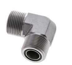 Codo de 90 grados de acero galvanizado de 1-3/16''-12 macho ORFS 400 Bar - Hidráulico