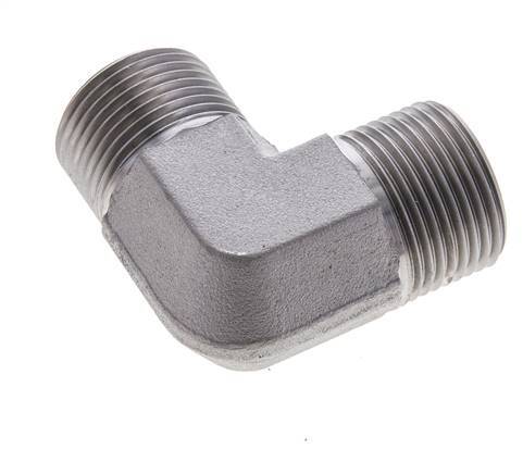 Codo de 90 grados de acero galvanizado de 1-3/16''-12 macho ORFS 400 Bar - Hidráulico