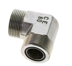 Codo de 90 grados de acero galvanizado de 1-7/16''-12 macho ORFS 400 Bar - Hidráulico