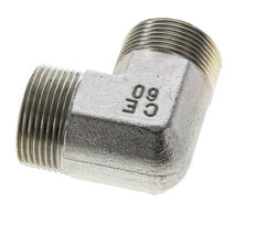 Codo de 90 grados de acero galvanizado de 1-7/16''-12 macho ORFS 400 Bar - Hidráulico
