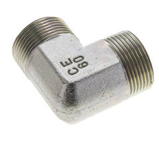 Codo de 90 grados de acero galvanizado de 1-7/16''-12 macho ORFS 400 Bar - Hidráulico