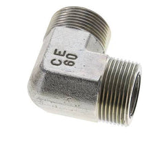 Codo de 90 grados de acero galvanizado de 1-7/16''-12 macho ORFS 400 Bar - Hidráulico