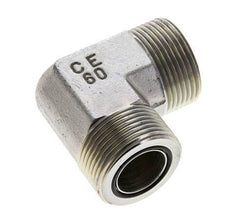 Codo de 90 grados de acero galvanizado de 1-7/16''-12 macho ORFS 400 Bar - Hidráulico