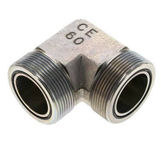 Codo de 90 grados de acero galvanizado UN 2''-12 macho ORFS 250 Bar - Hidráulico