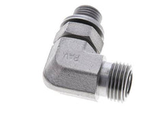 UN 11/16''-16 x G 1/4'' Macho Codo de 90 grados de acero galvanizado ORFS 400 Bar - Hidráulico