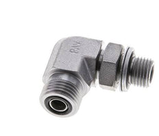 UN 11/16''-16 x G 1/4'' Macho Codo de 90 grados de acero galvanizado ORFS 400 Bar - Hidráulico