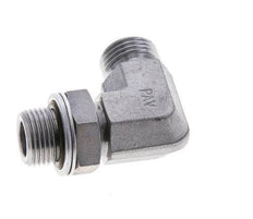 UN 11/16''-16 x G 3/8'' Macho Codo de 90 grados de acero galvanizado ORFS 400 Bar - Hidráulico