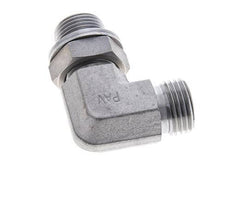 UN 11/16''-16 x G 3/8'' Macho Codo de 90 grados de acero galvanizado ORFS 400 Bar - Hidráulico