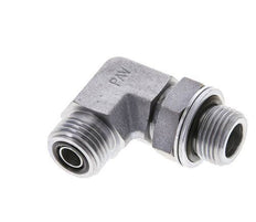 UN 11/16''-16 x G 3/8'' Macho Codo de 90 grados de acero galvanizado ORFS 400 Bar - Hidráulico