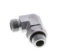 UN 11/16''-16 x G 3/8'' Macho Codo de 90 grados de acero galvanizado ORFS 400 Bar - Hidráulico