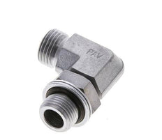 UN 11/16''-16 x G 3/8'' Macho Codo de 90 grados de acero galvanizado ORFS 400 Bar - Hidráulico