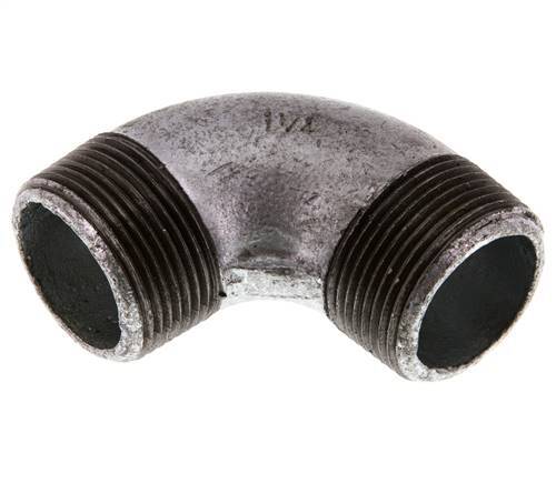 R 1 1/4'' Male Zinc plated Cast iron 90 deg Elbow Fitting 25 Bar