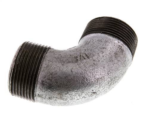 R 1 1/4'' Male Zinc plated Cast iron 90 deg Elbow Fitting 25 Bar