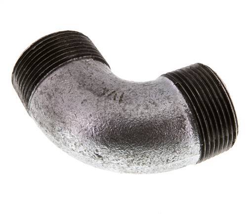R 1 1/4'' Male Zinc plated Cast iron 90 deg Elbow Fitting 25 Bar