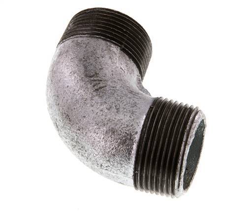 R 1 1/4'' Male Zinc plated Cast iron 90 deg Elbow Fitting 25 Bar