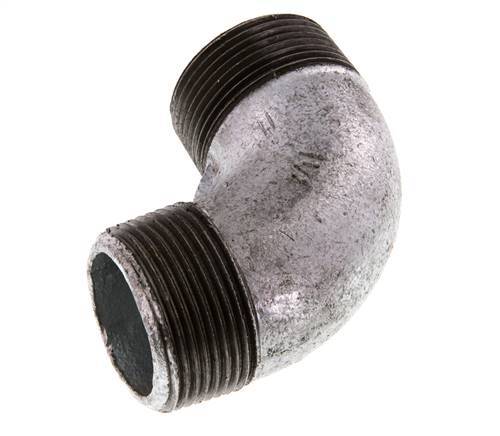 R 1 1/4'' Male Zinc plated Cast iron 90 deg Elbow Fitting 25 Bar