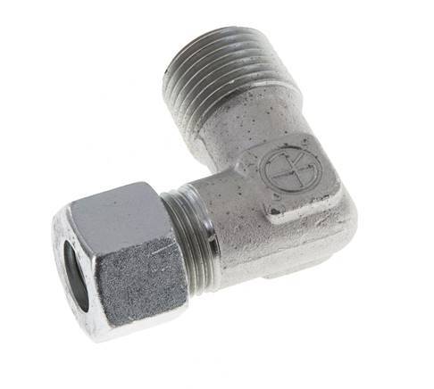 R 1/2'' Macho x 12L Codo de acero galvanizado de 90 grados 315 Bar DIN 2353