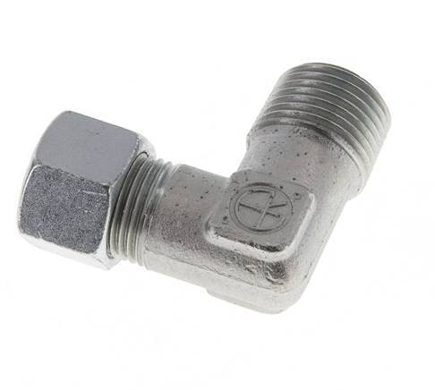R 1/2'' Macho x 12L Codo de acero galvanizado de 90 grados 315 Bar DIN 2353