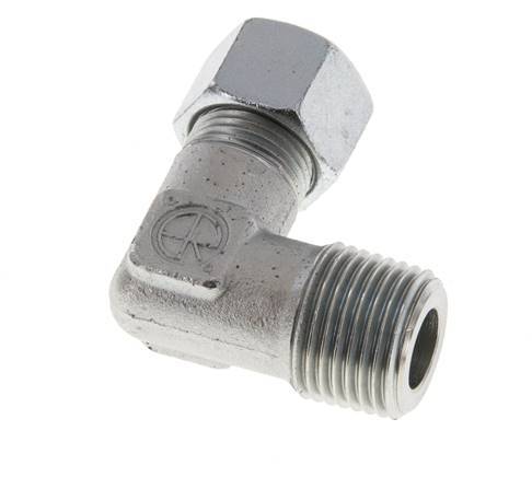 R 1/2'' Macho x 12L Codo de acero galvanizado de 90 grados 315 Bar DIN 2353