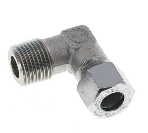 R 1/2'' Macho x 12L Codo de acero galvanizado de 90 grados 315 Bar DIN 2353