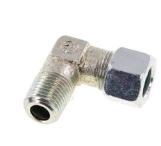 R 1/4'' Macho x 10LL Codo de 90 grados de acero galvanizado 100 Bar DIN 2353
