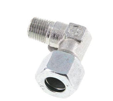 R 1/4'' Macho x 12L Codo de acero galvanizado de 90 grados 315 Bar DIN 2353