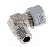 R 1/4'' Macho x 12LL Codo de 90 grados de acero galvanizado 100 Bar DIN 2353