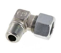 R 1/4'' Macho x 12LL Codo de 90 grados de acero galvanizado 100 Bar DIN 2353
