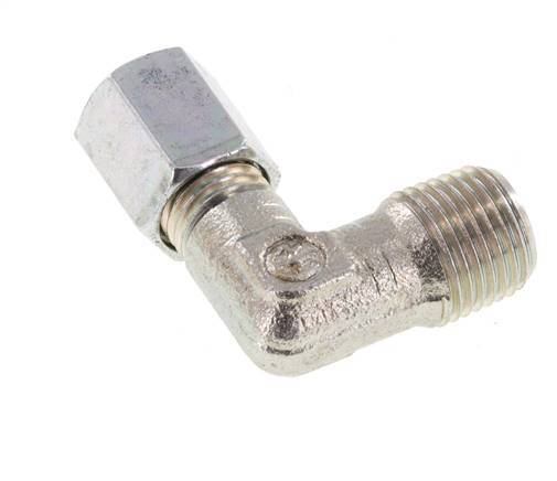 R 1/8'' Macho x 4LL Codo de 90 grados de acero galvanizado 100 Bar DIN 2353