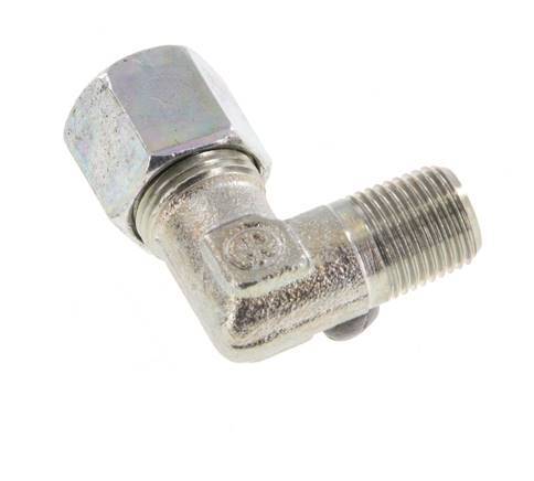 R 1/8'' Macho x 8LL Codo de 90 grados de acero galvanizado 100 Bar DIN 2353