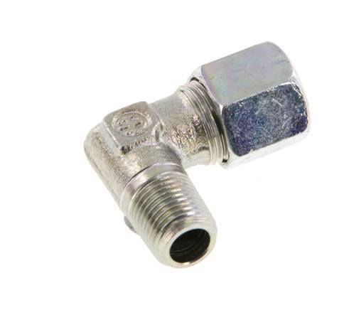 R 1/8'' Macho x 8LL Codo de 90 grados de acero galvanizado 100 Bar DIN 2353