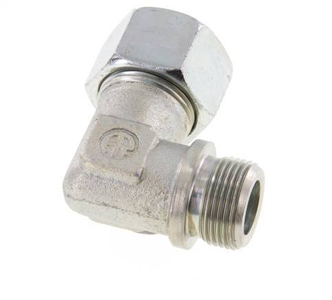 G 3/4'' Macho x 20S Codo de 90 grados de acero galvanizado 400 Bar DIN 2353