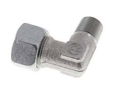 R 3/8'' Macho x 15L Codo de acero galvanizado de 90 grados 315 Bar DIN 2353