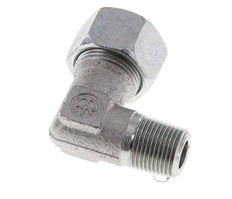 R 3/8'' Macho x 15L Codo de acero galvanizado de 90 grados 315 Bar DIN 2353