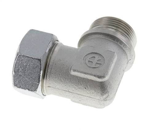 G 1 1/4'' Macho x 35L Codo de 90 grados de acero galvanizado 160 Bar DIN 2353