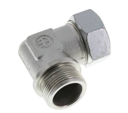 G 1 1/4'' Macho x 35L Codo de 90 grados de acero galvanizado 160 Bar DIN 2353