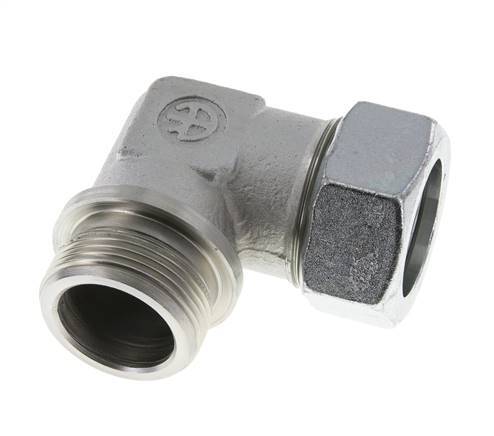 G 1 1/4'' Macho x 35L Codo de 90 grados de acero galvanizado 160 Bar DIN 2353