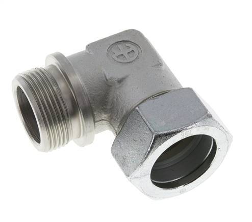 G 1 1/4'' Macho x 35L Codo de 90 grados de acero galvanizado 160 Bar DIN 2353