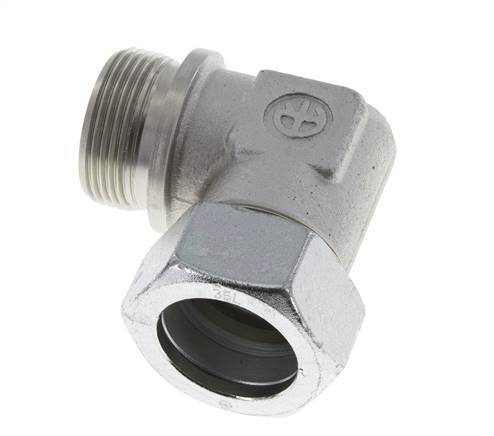G 1 1/4'' Macho x 35L Codo de 90 grados de acero galvanizado 160 Bar DIN 2353