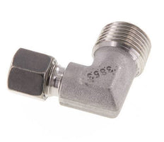 R 1/2'' Macho x 8L Codo de 90 grados de acero inoxidable 315 Bar DIN 2353