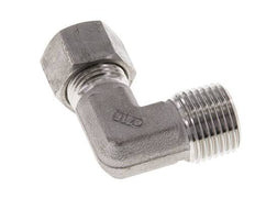 R 1/2'' Macho x 12L Codo de 90 grados de acero inoxidable 315 Bar DIN 2353