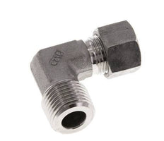 R 1/2'' Macho x 12L Codo de 90 grados de acero inoxidable 315 Bar DIN 2353