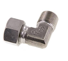 R 1/2'' Macho x 15L Codo de 90 grados de acero inoxidable 315 Bar DIN 2353