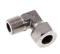 R 1/2'' Macho x 15L Codo de 90 grados de acero inoxidable 315 Bar DIN 2353