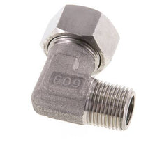 R 1/2'' Macho x 18L Codo de 90 grados de acero inoxidable 315 Bar DIN 2353