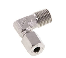 R 1/4'' Macho x 6L Codo de 90 grados de acero inoxidable 315 Bar DIN 2353