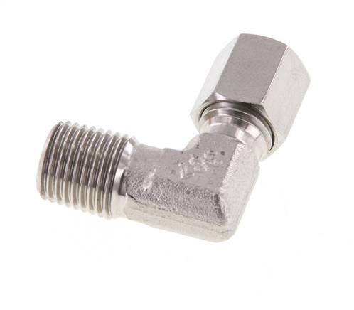 R 1/4'' Macho x 6L Codo de 90 grados de acero inoxidable 315 Bar DIN 2353