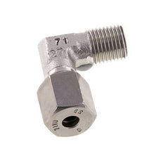R 1/4'' Macho x 6S Codo de 90 grados de acero inoxidable 630 Bar DIN 2353
