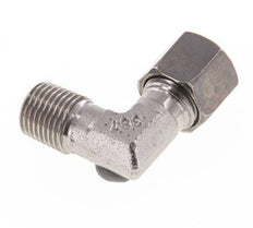 R 1/4'' Macho x 8L Codo de 90 grados de acero inoxidable 315 Bar DIN 2353