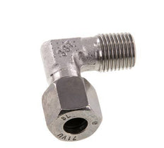R 1/4'' Macho x 8L Codo de 90 grados de acero inoxidable 315 Bar DIN 2353